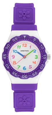 Immagine prodotto di Orologio sportivo Armitron per bambini, con cinturino in resina, facile da leggere, colore viola (27/1007)