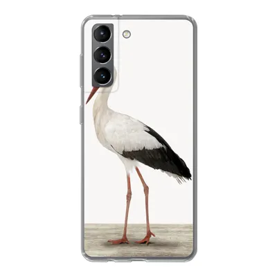Produktbild von MuchoWow® Handyhülle Schutzhülle Hülle für Samsung Galaxy S21 Storch - Vogel - Tiere - Jungen - Kinder - Mädchen Silikon Softcase Handy Hülle - Softcase