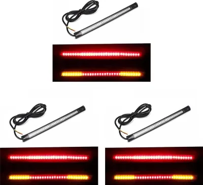 Obrázok produktu pre sada 3 LED svetelných pásov na motorku / zadné svetlo s brzdovými a smerovými svetlami
