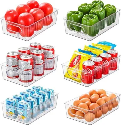 Produktbild von Famanu Kühlschrankorganizer Set 6 Stück groß BPA-frei - Küchenlagerung und Organisation