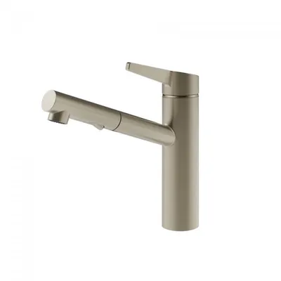 Immagine prodotto di Gessi Thalium Collection Miscelatore monocomando con doccetta estraibile  60536 149 finitura Finox