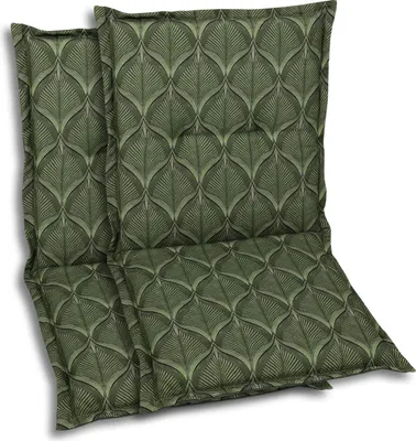 Produktbild von GO-DE Textil, Sesselauflage Niederlehner, 2er-Set, Farbe: grün, Maße ca.: 100 cm x 50 cm x 7 cm
