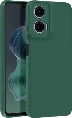 Produktbild von Avizar, Soft Touch Hülle Silikon Motorola Moto G35, matte Rückseite, Dunkelgrün