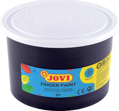 Image de Peinture au doigt Jovi, pot de 500 ml, noir