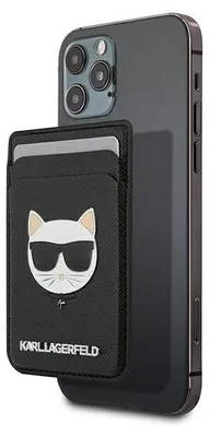 Image de Karl Lagerfeld Klwmschsfbk Portefeuille Cardslot Saffiano Choupette Head Magsafe Czarny/Black