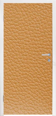Obrázok produktu pre MuchoWow® Tapety na dvere - Samolepiaca fólia na dvere - Koža - textúrovaná - kožený vzhľad - oranžová - 215x80x0.1cm - Plagát na dvere - Samolepiaca fólia na