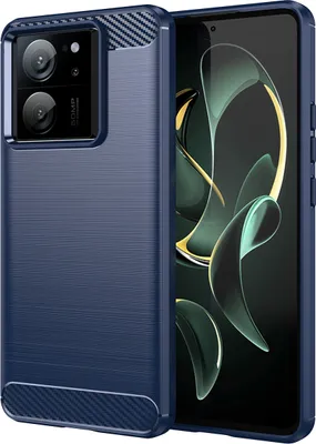 Obrázek produktu pro Pouzdro pro Xiaomi 13T / 13T Pro / Redmi K60 Ultra měkké TPU silikonové, karbonové vlákno, nárazuvzdorné ochranné pouzdro modré