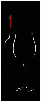 Produktbild von Wallario Premium Glasbild, freischwebende Optik, kräftige Farben, Größe 125 x 50 cm Motiv Rotwein bei Nacht