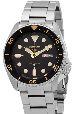 Immagine prodotto di Orologio automatico da uomo Seiko 5 Sports, quadrante nero, modello SRPD57K1
