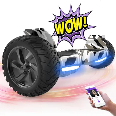 Produktbild von GeekMe Hoverboard 8,5 Zoll Elektro Scooter mit Bluetooth, All Terrain Self Balancing Scooter mit LED-Beleuchtung für Erwachsene und Kinder
