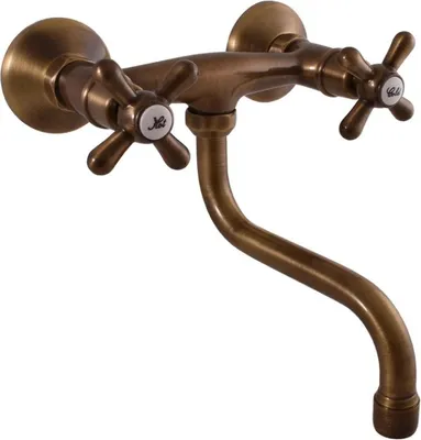 Zdjęcie produktu dla RAV Slezák MORAVA Bateria ścienna zlewozmywakowa/umywalkowa z okrągłym uchwytem 180 mm - rozstaw gwiazdek 100 mm