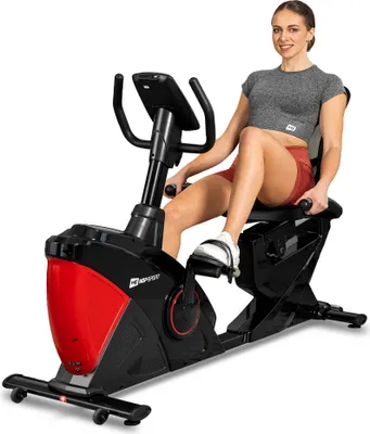 Produktbild von Hop-Sport Liegeergometer HS-070L - Liegeheimtrainer mit App-Steuerung, 12 Trainingsprogramme, 32 Widerstandsstufen – Sitzergometer max. Nutzergewicht 150 kg rot