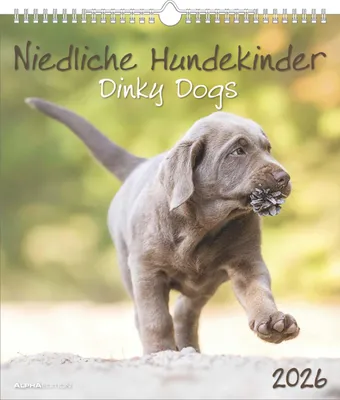 Zdjęcie produktu dla Cute Dog Kids 2026 - Kalendarz ścienny - Kalendarz zwierząt - 30x34