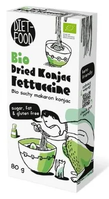 MAKARON (SUCHY KONJAC) FETTUCCINE BEZGLUTENOWY BIO 80 g - DIET-FOOD