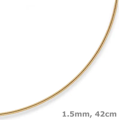 1-5mm-Halsreif-Tondakette-Omegareif-aus-333-Gelbgold-42cm