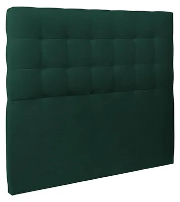 Produktbild von Kopfteil gepolstert - Gesteppt – grüner Samtstoff - 150 cm