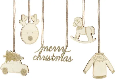 Produktbild von Weihnachtsdeko-Anhänger, Mix 1 Packung / 10 Stk.