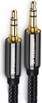 Obrázok produktu pre Wozinsky univerzálny AUX kábel, 3,5 mm mini jack, 2 m, čierny