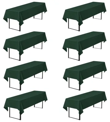Productafbeelding van Set van 8 premium biertafelkleden, 260 x 110 cm, jachtgroen