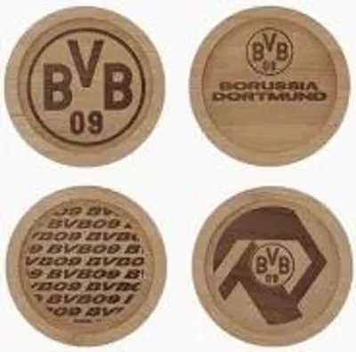 Produktbild von BVB Dortmund BVB Holz-Untersetzer BRAUN