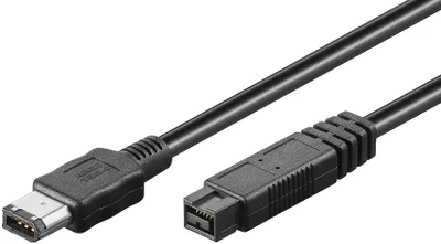 Produktbild von Goobay CAK IEEE 1394b 9P/6P 1.8m FIRE WIRE, Schwarz, Männlich/Männlich, 800 Mbit/s, 1,8 m
