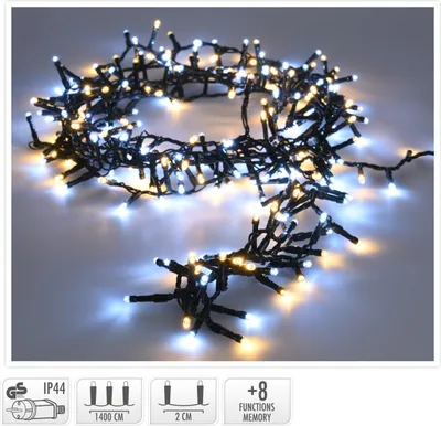 Produktbild von Schlangengirlande 400 Leds 11m warmes und kaltes Licht