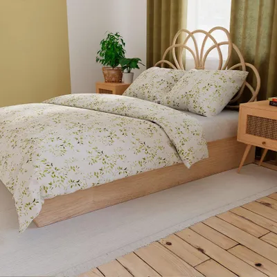 Image de Linge de lit, linge de lit en satin de coton, haute qualité 200x220 Draps Orlina