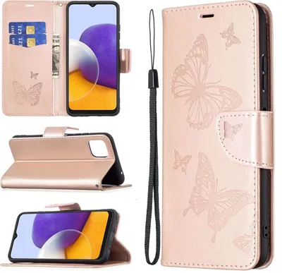 Produktbild von König Design Hülle kompatibel mit Samsung Galaxy A22 5G Kunstleder Handyhülle - Handy Case Rosa
