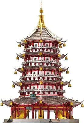 Obrázok produktu pre Piececool 3D puzzle, pagoda Leifeng, kov, 796 dielikov