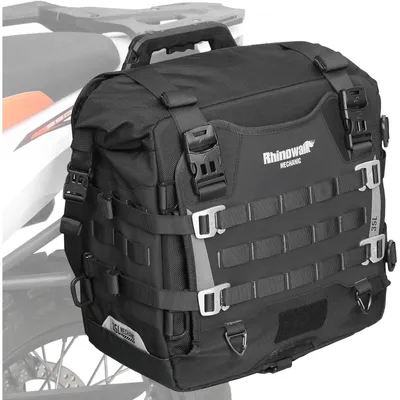 Productafbeelding van Waterdichte motorzadeltassen, snelsluiting, zwart, 35 liter