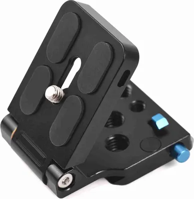 Immagine prodotto di Piastra a sgancio rapido, fotocamera pieghevole a forma di L in lega di alluminio con foro per vite da 1/4 di pollice e 3/8 di pollice per DSLR