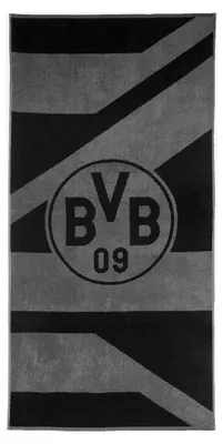 Produktbild von Duschtuch Borussia BVB grau/schwarz 70 x 140 cm
