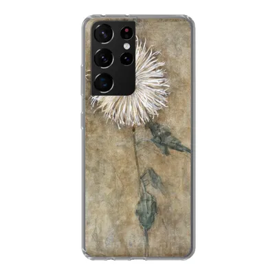 Produktbild von MuchoWow® Handyhülle Schutzhülle Hülle für Samsung Galaxy S21 Ultra Chrysantheme - Piet Mondrian - Alte Meister Silikon Softcase Handy Hülle - Mobiltelefon