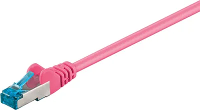 Produktbild von CAT 6A Patchkabel, S/FTP (PiMF), magenta Kupferleiter (CU), halogenfreier Kabelmantel (LSZH)