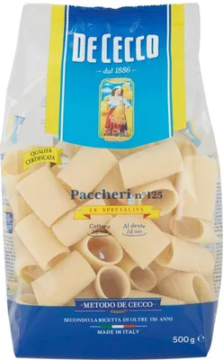 Produktbild von 10x Pasta De Cecco 100% Italienisch Paccheri n 125 Nudeln 500g
