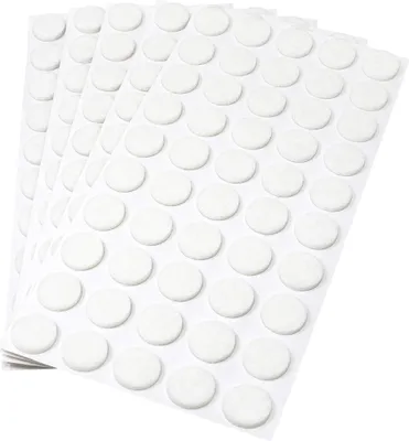 Produktbild von Adsamm® | 250 x selbstklebende Filzgleiter / Weiß / Ø 16 mm / rund / Möbelgleiter aus Filz mit 3.5 mm Stärke