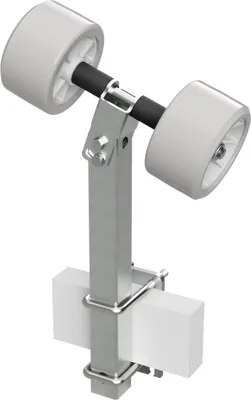 Image de 2 fois Rouleaux pendulaires aide à la mise à l'eau remorque pour bateau TPU SUPROD RKSRLX-2-TPU, Ø 120 mm, gris/gris