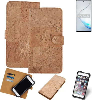 Produktbild von K-S-Trade Hülle kompatibel mit Samsung Galaxy Note10 Exynos  Kork Handyhülle Cover  Schutzhülle TPU Case Bumper in Hellbraun, (1x)