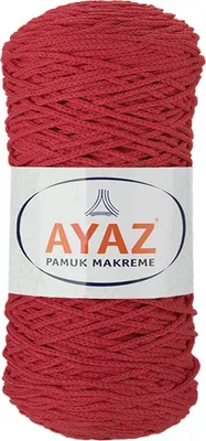 Produktbild von 4 x 250g Strickgarn Pamuk Makrame Strickwolle Häkelgarn Makrameegarn, Farbwahl, Farbe:1251 rot