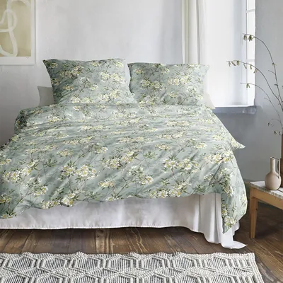 Produktbild von Irisette Mako-Satin Bettwäsche Tokio 8537 jade 155x220 cm + 80x80 cm
