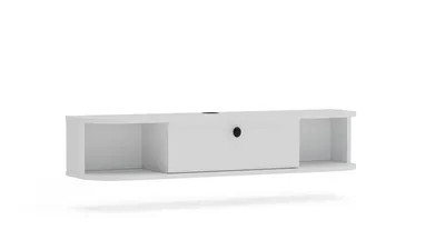Image de Meuble TV Decorotika Ibarra pour téléviseurs jusqu'à 55 pouces | Blanc