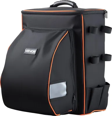 Image de Sac à dos de soudage VEVOR 35,6 L, 600D polyester haute densité pour équipement extrême avec poche pour casque, sac de rangement d'équipement polyvalent, pour le soudage, le camping en plein air, la randonnée, 420x390x475 mm