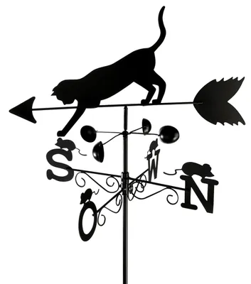 Image de WENKO Drapeau météo coq chat souris motif jardin lit champ maison 170 cm