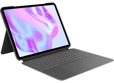 Produktbild von Logitech Combo Touch, QWERTZ, Deutsch, Trackpad, 1,9 cm, 1 mm, Apple