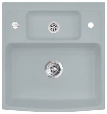 Produktbild von Elementspüle CENTRA 60 in TITAN für AP-Tiefe 60 cm - Excenterbedienung / systemceram / Keramikspüle