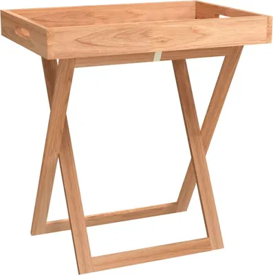 Produktbild von vidaXL Tabletttisch Klappbar 52x36x56,5 cm Massivholz Nussbaum