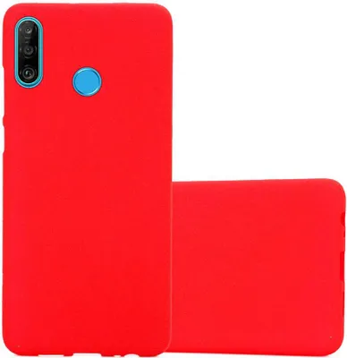 Produktbild von Cadorabo Schutzhülle für Huawei P30 LITE Hülle in Rot Handyhülle TPU Etui Cover Case