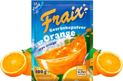 Produktbild von FRAIX Getränkepulver Orange 50er Pack (50 x 100g) Vorteilspack