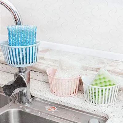Image de PP Plastique Salle de Bain Barre de Stockage Panier Support Organisateur Cuisine Accessoire (Bleu)