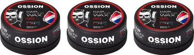 Produktbild von Ossion Barber Line Hair Styling Wax Mega Strong 3x150 ml